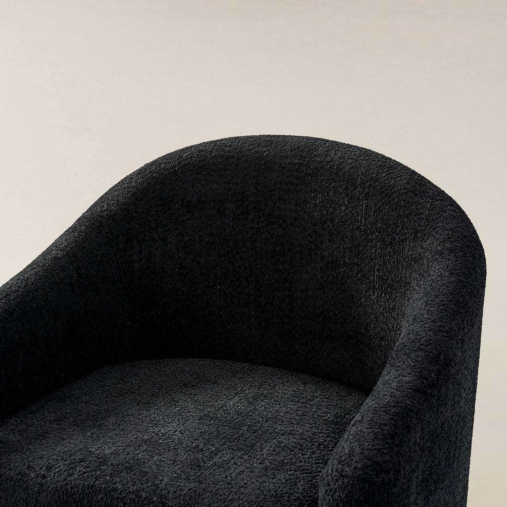 August Bouclé Moderner Sessel im Tonnendesign