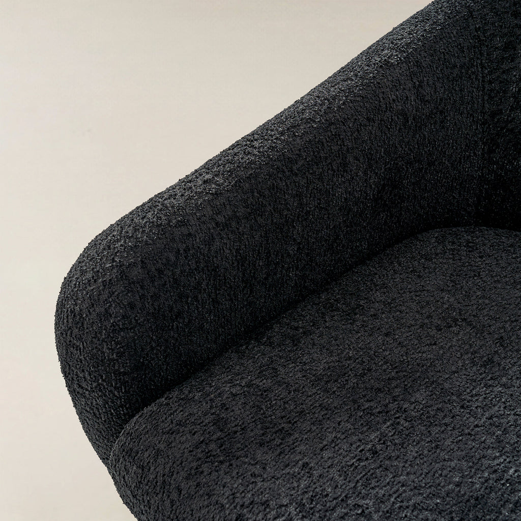 August Bouclé Moderner Sessel im Tonnendesign