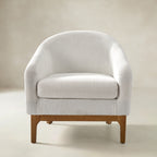 August Bouclé Moderner Sessel im Tonnendesign