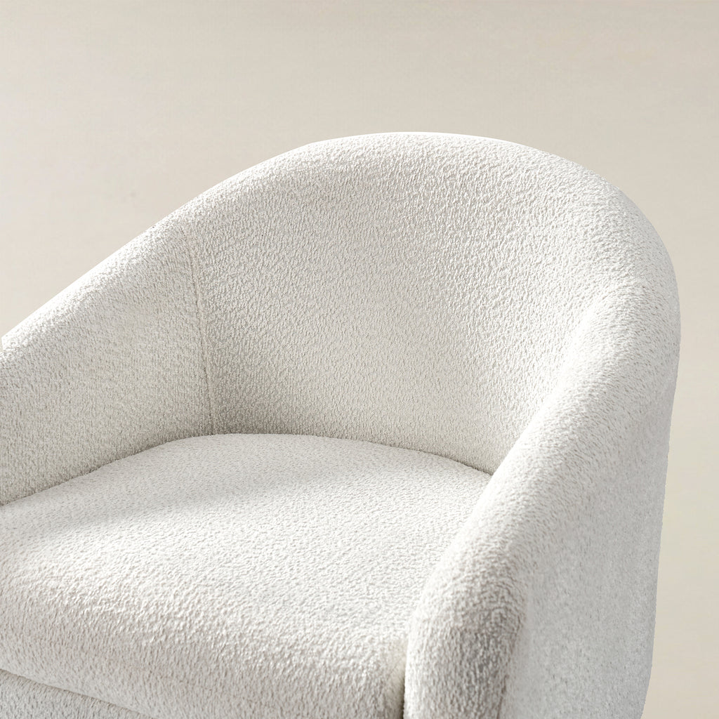 August Bouclé Moderner Sessel im Tonnendesign