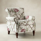 Artemisa Moderner gepolsterter Ohrensessel mit Blumenmuster
