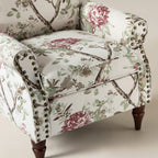 Artemisa Moderner gepolsterter Ohrensessel mit Blumenmuster