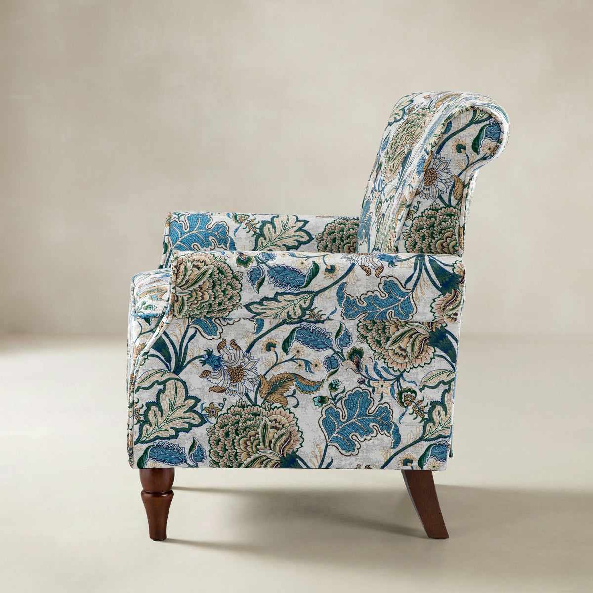 Artemisa Moderner gepolsterter Ohrensessel mit Blumenmuster