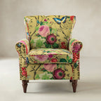 Artemisa Moderner gepolsterter Ohrensessel mit Blumenmuster