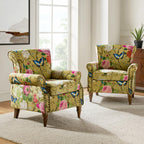 Artemisa Moderner gepolsterter Ohrensessel mit Blumenmuster