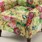 Artemisa Moderner gepolsterter Ohrensessel mit Blumenmuster