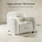 Heinrich Bouclé-Polstersessel mit Beinen aus Massivholz