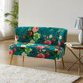 Coraline 2-Sitzer-Sofa mit Blumenmuster und Knopfheftung