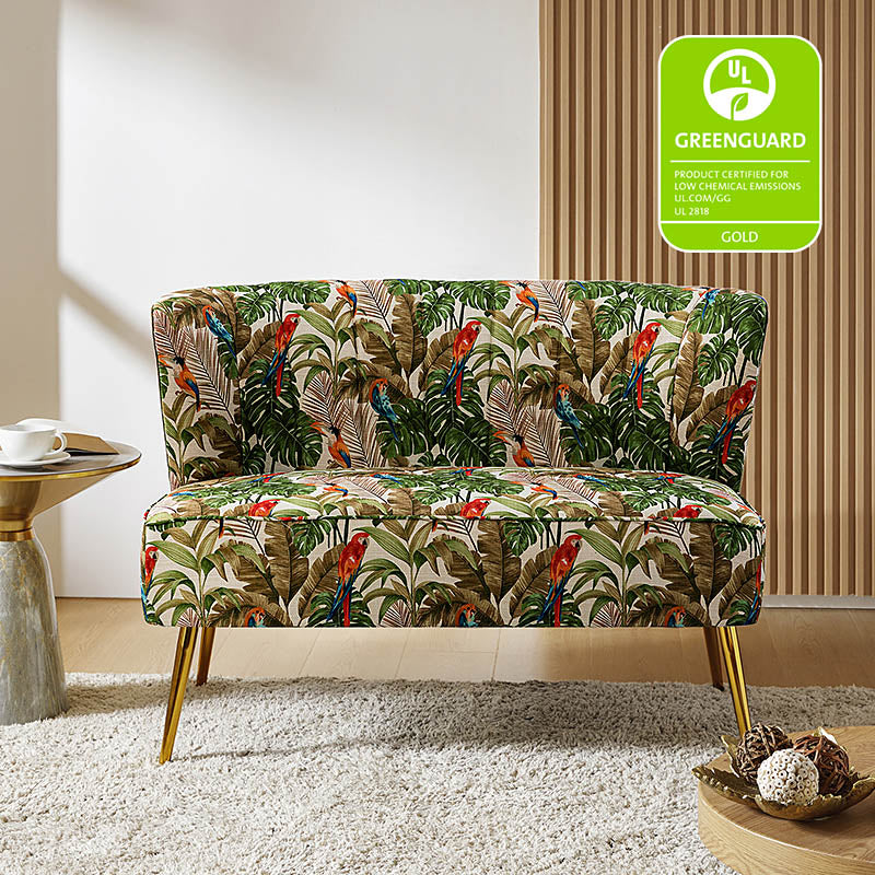 Coraline 2-Sitzer-Sofa mit Blumenmuster und Knopfheftung