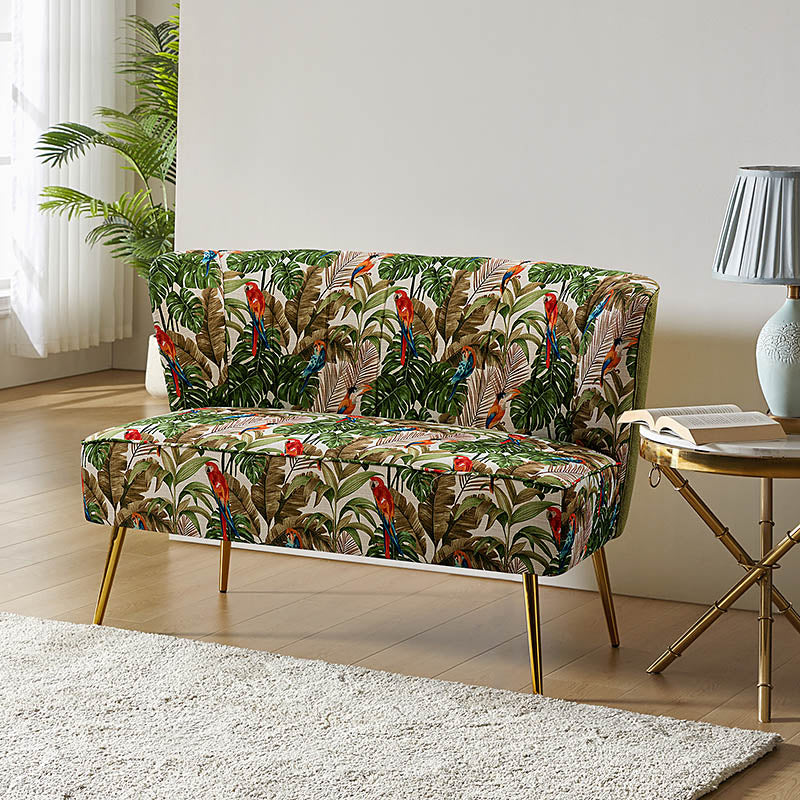 Coraline 2-Sitzer-Sofa mit Blumenmuster und Knopfheftung