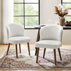 Cecilia Gepolsterte Esszimmerstühle 2er-Set mit geschwungener Rückenlehne im Mid-Century-Stil