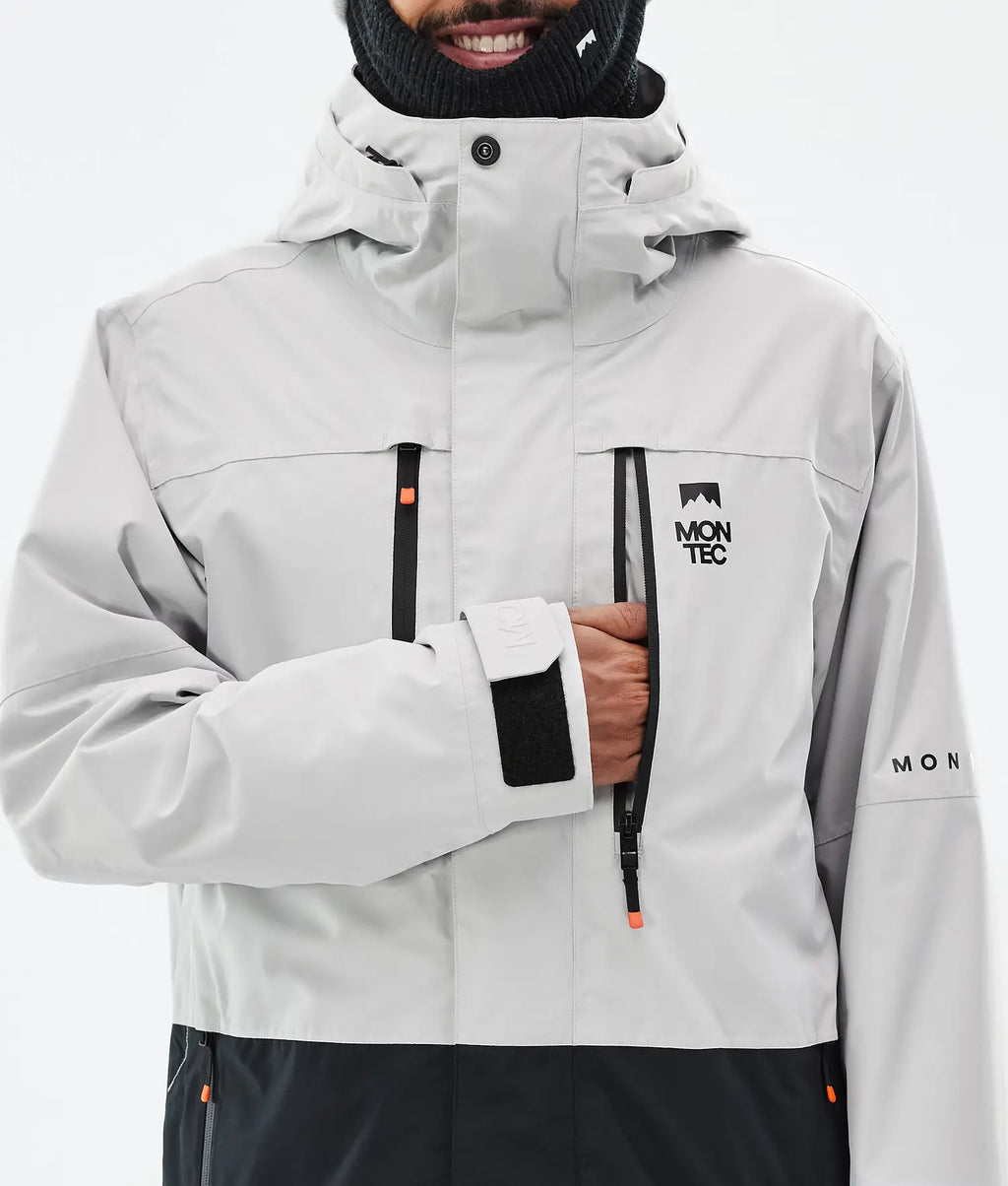 Fawk Ski Jacket Men Light Grey/Black