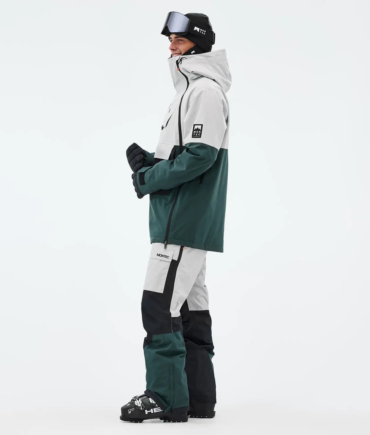 Doom Ski Jacket Men Light Grey/Black/Dark Atlantic
