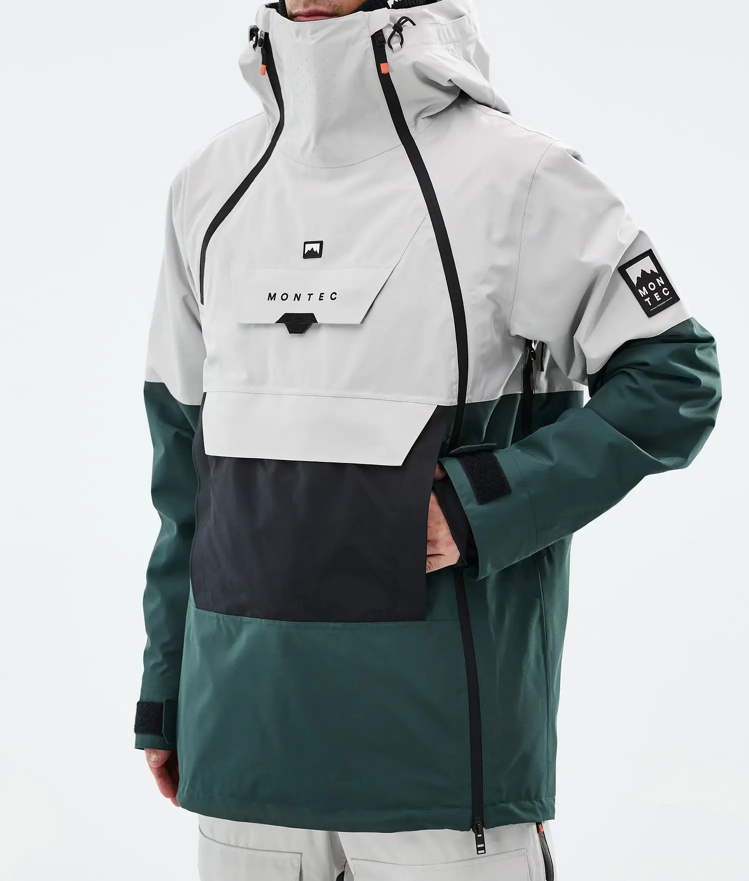 Doom Ski Jacket Men Light Grey/Black/Dark Atlantic