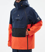 Doom Ski Jacket Men Dark Blue/Black/Orange