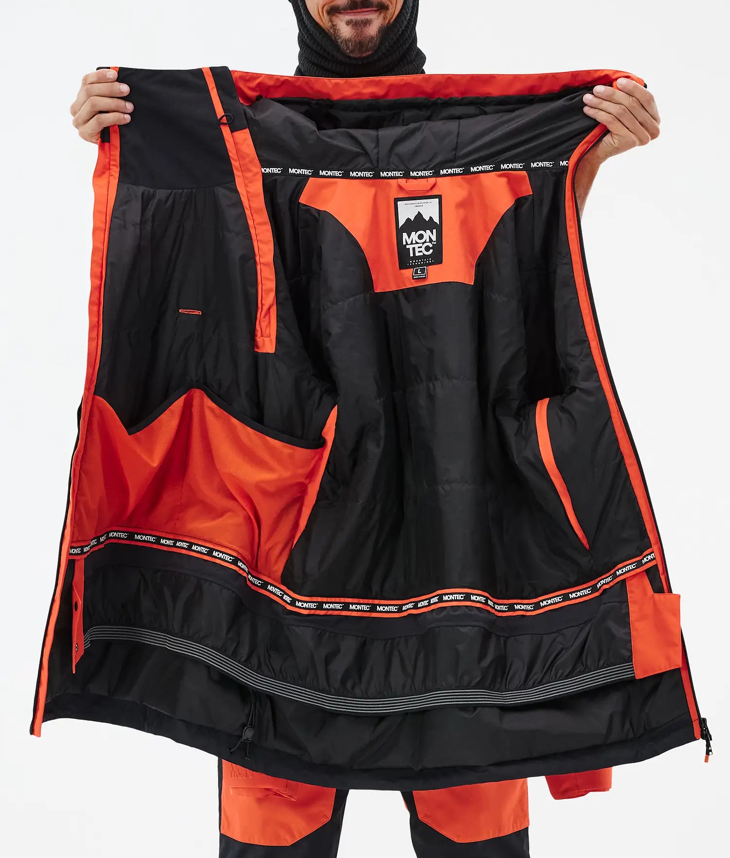 Doom Ski Jacket Men Orange/Black