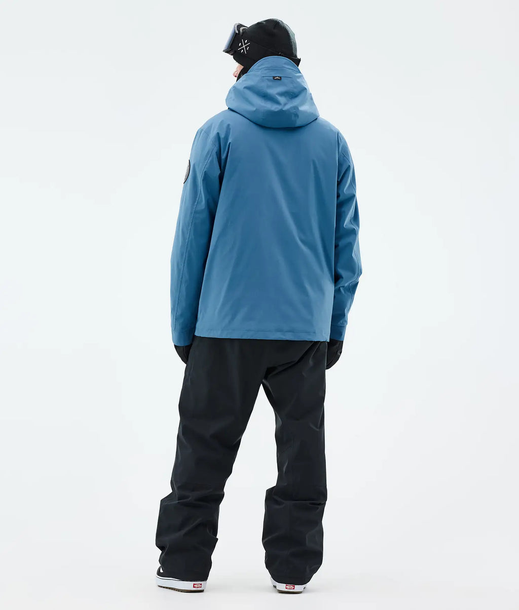 Blizzard Full Zip Snowboard Jacket Men Blue Steel