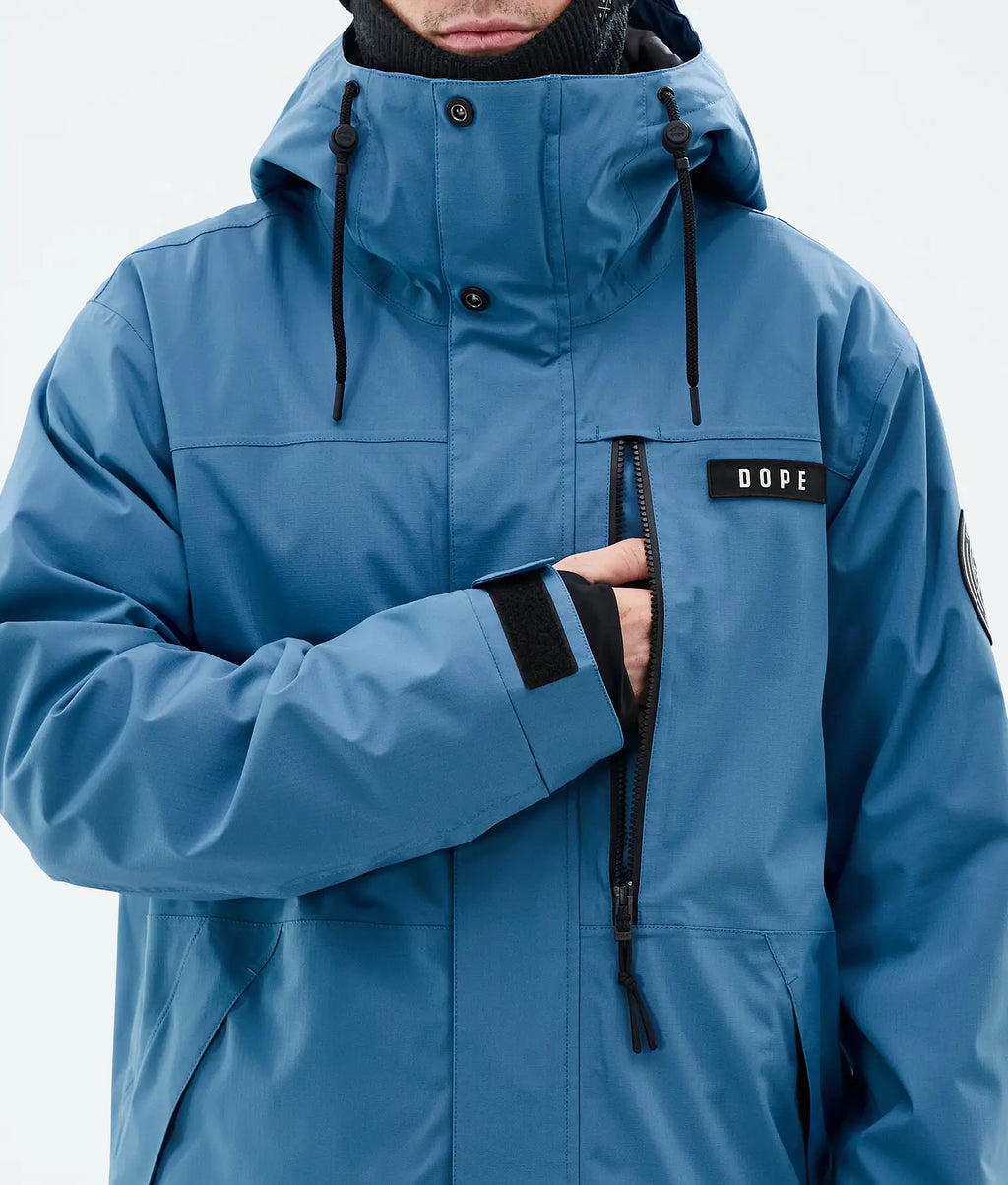 Blizzard Full Zip Snowboard Jacket Men Blue Steel