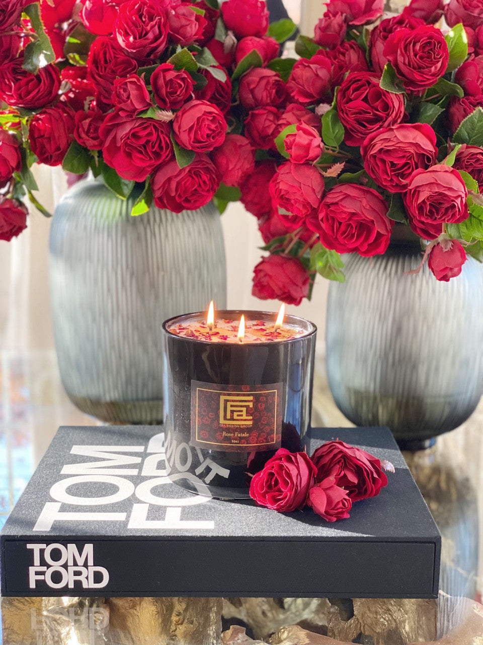 Bougie Parfumée 1628 ml | Signature Périgord, rose