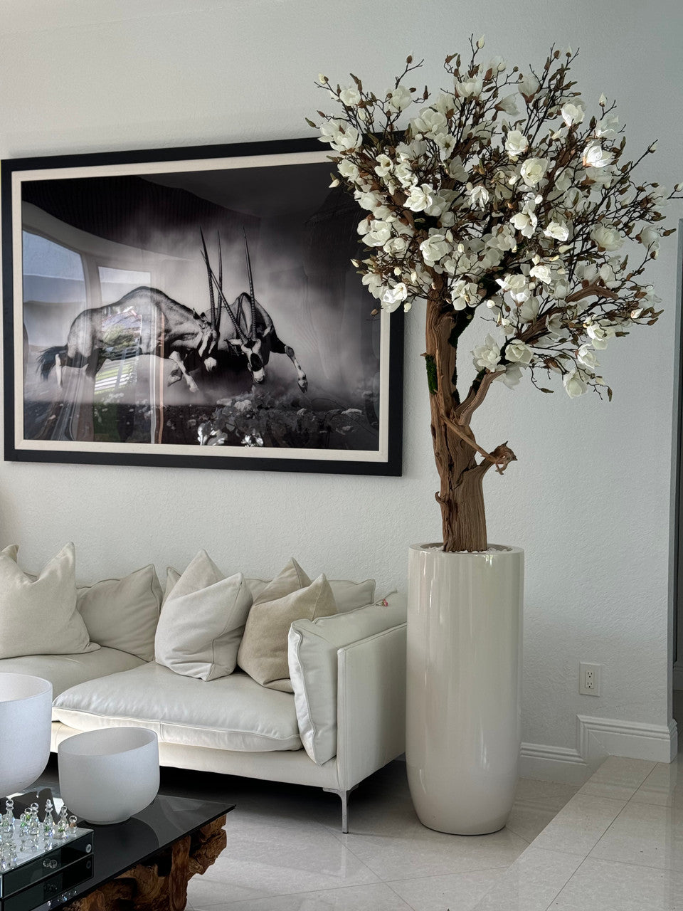 Composition Magnolia · Édition Bordeaux, beige brillant