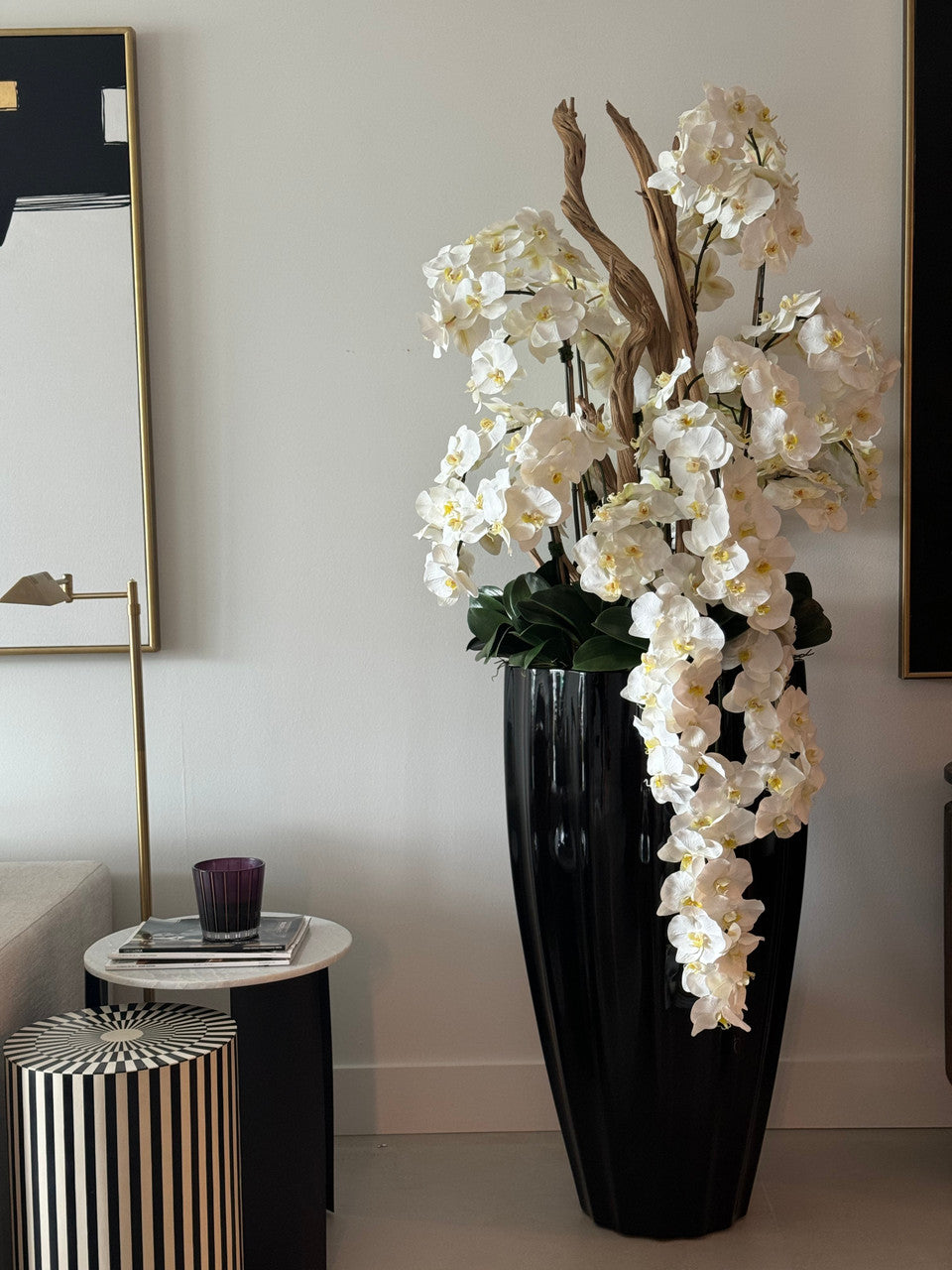 Composition Feuillage — Collection Deauville, blanc brillant