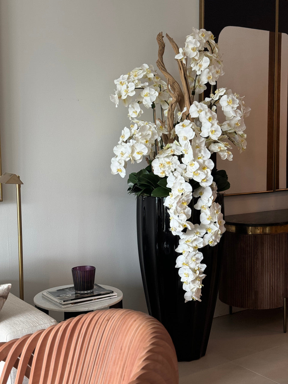 Composition Feuillage — Collection Deauville, blanc brillant