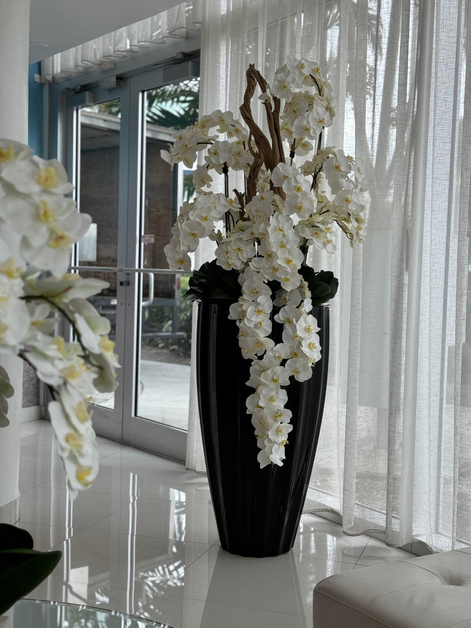 Composition Feuillage — Collection Deauville, blanc brillant