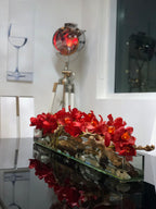 Orchidée Cymbidium 122 cm · Édition Deauville, rouge