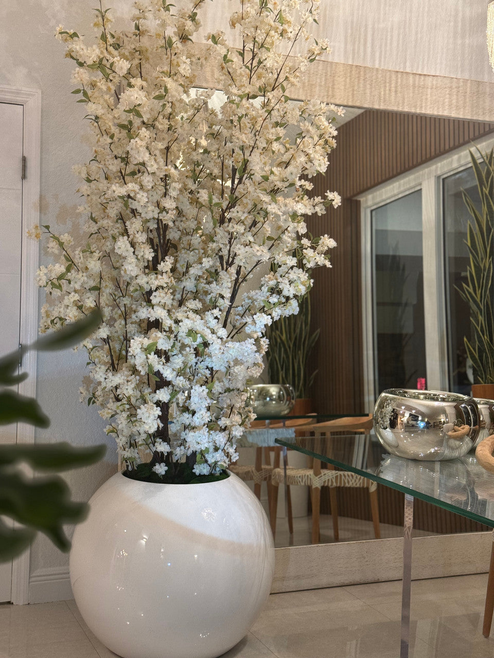Cerisier en Fleurs — Collection Cannes, 76 cm, blanc brillant
