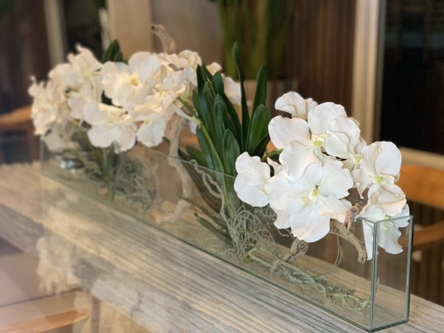 Orchidée Vanda — Collection Aquitaine, 122 cm, blanc