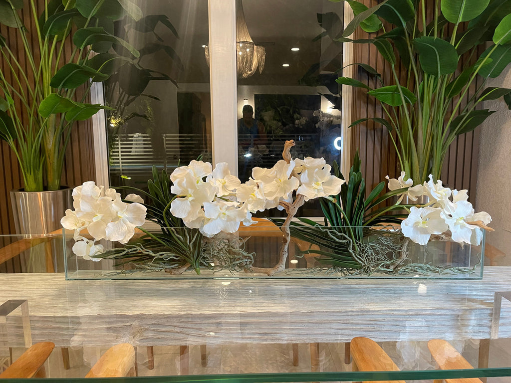 Orchidée Vanda 91 cm · Édition Loire, blanc