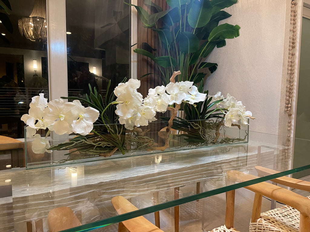 Orchidée Vanda 91 cm · Édition Loire, blanc
