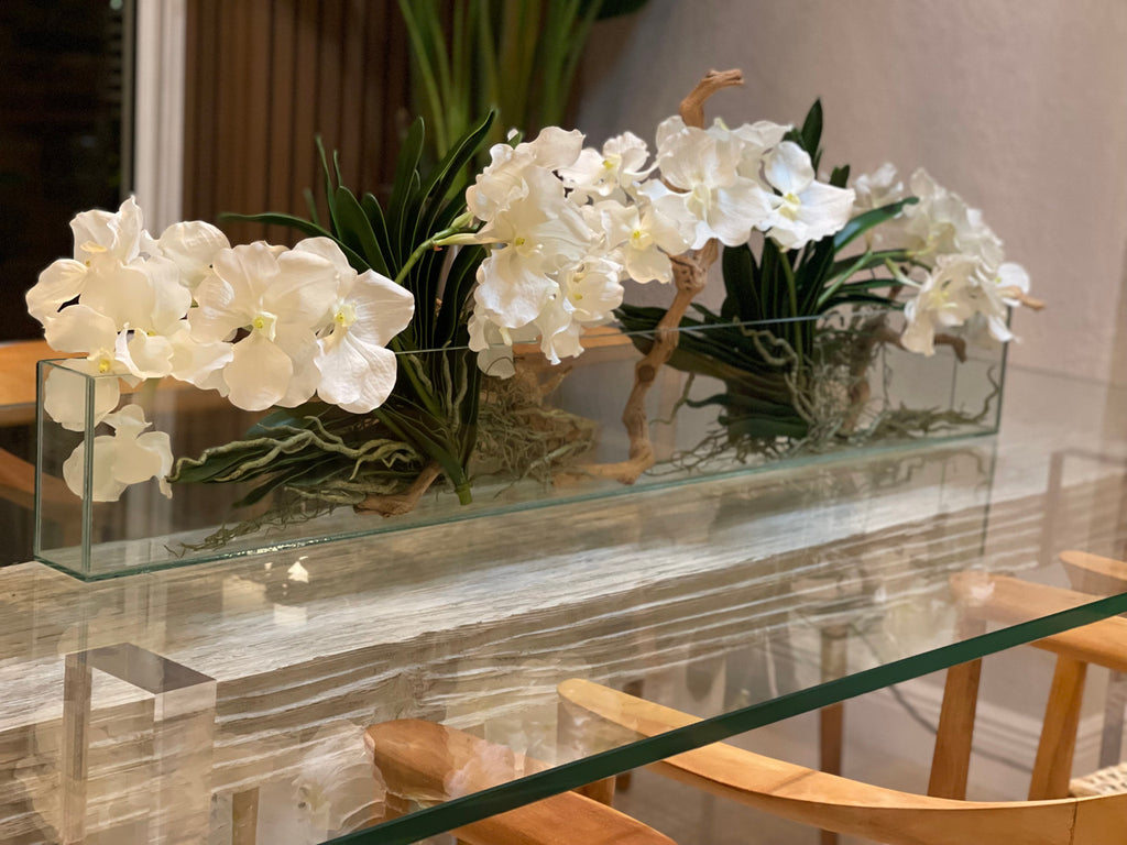 Orchidée Vanda 91 cm · Édition Loire, blanc
