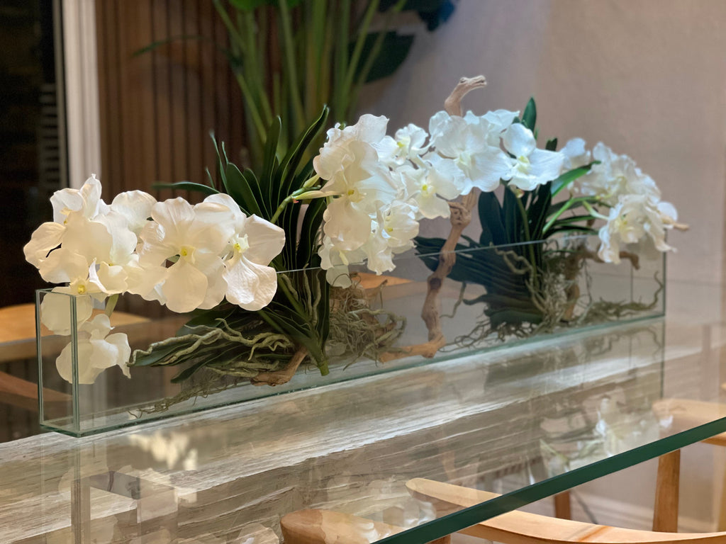 Orchidée Vanda 91 cm · Édition Loire, blanc