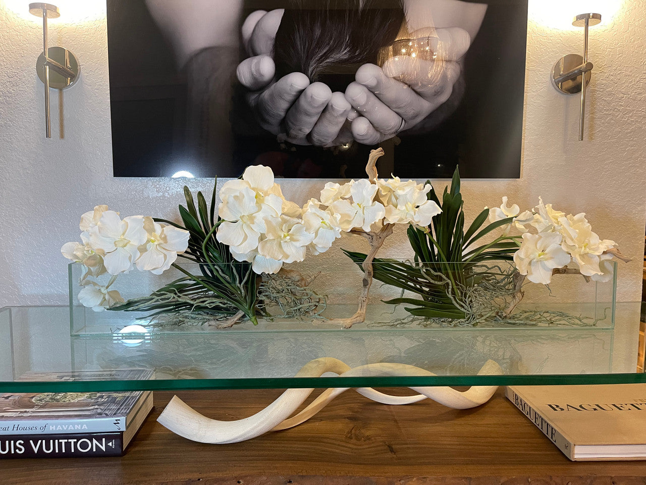 Orchidée Vanda 91 cm · Édition Loire, blanc