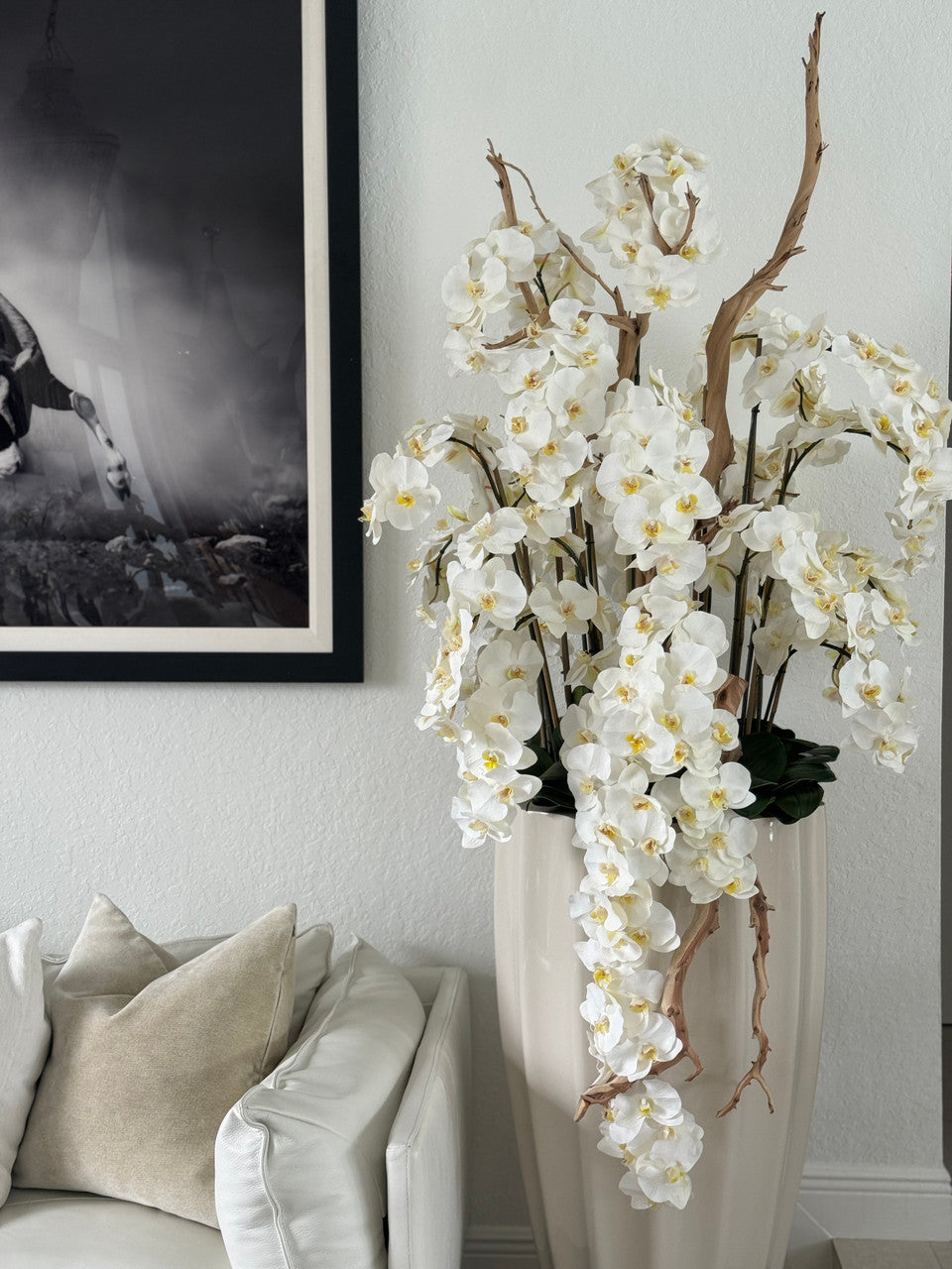 Composition Feuillage — Collection Menton, blanc