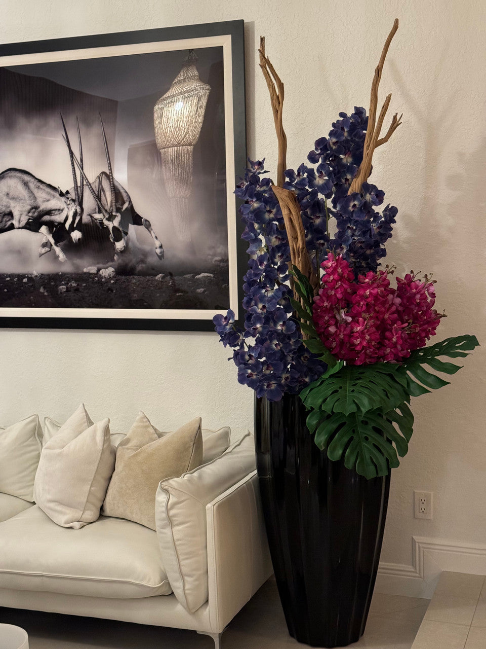 Orchidée Vanda — Collection Périgord, noir brillant