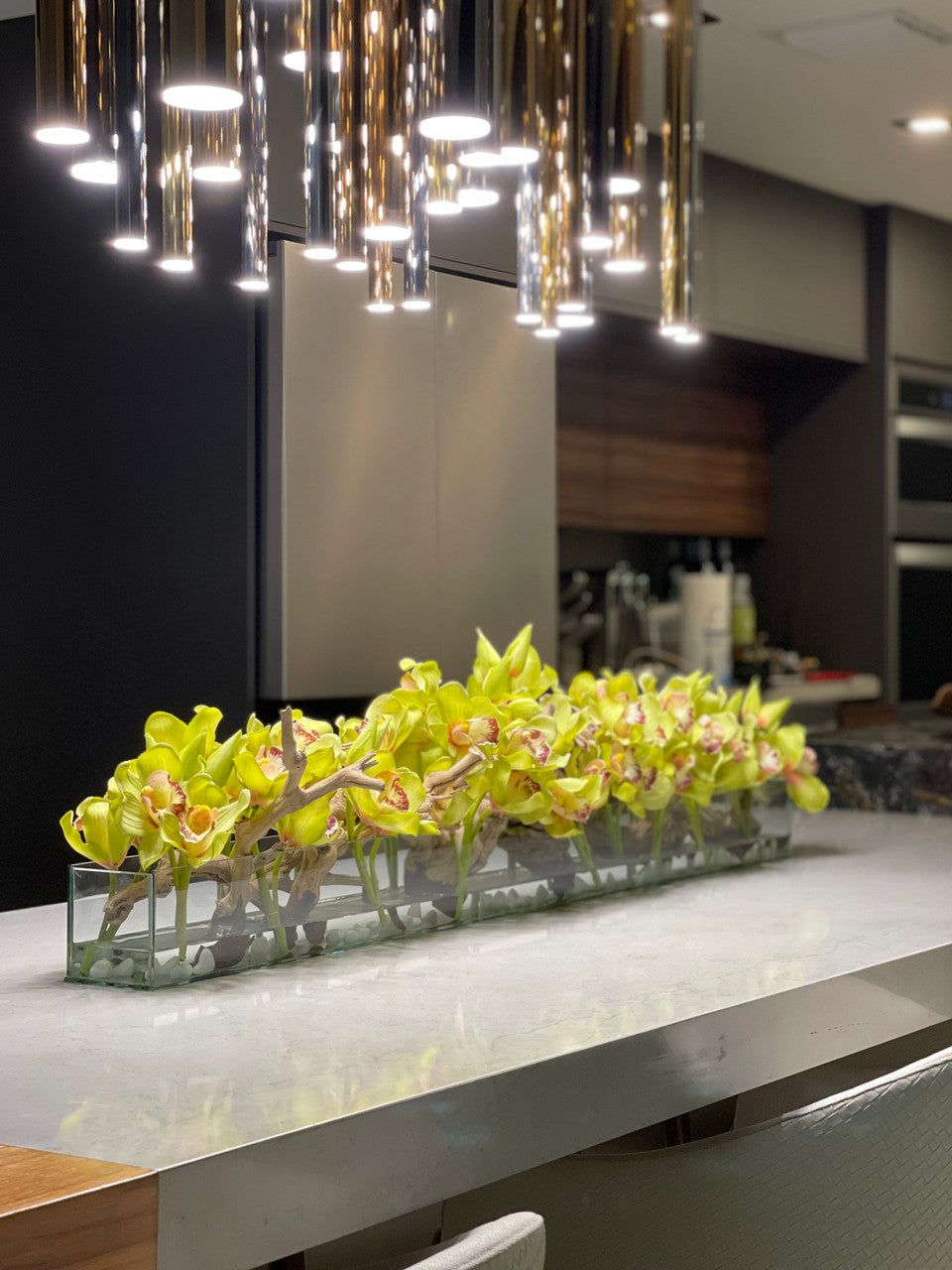 Orchidée Cymbidium — Collection Menton, 122 cm, vert