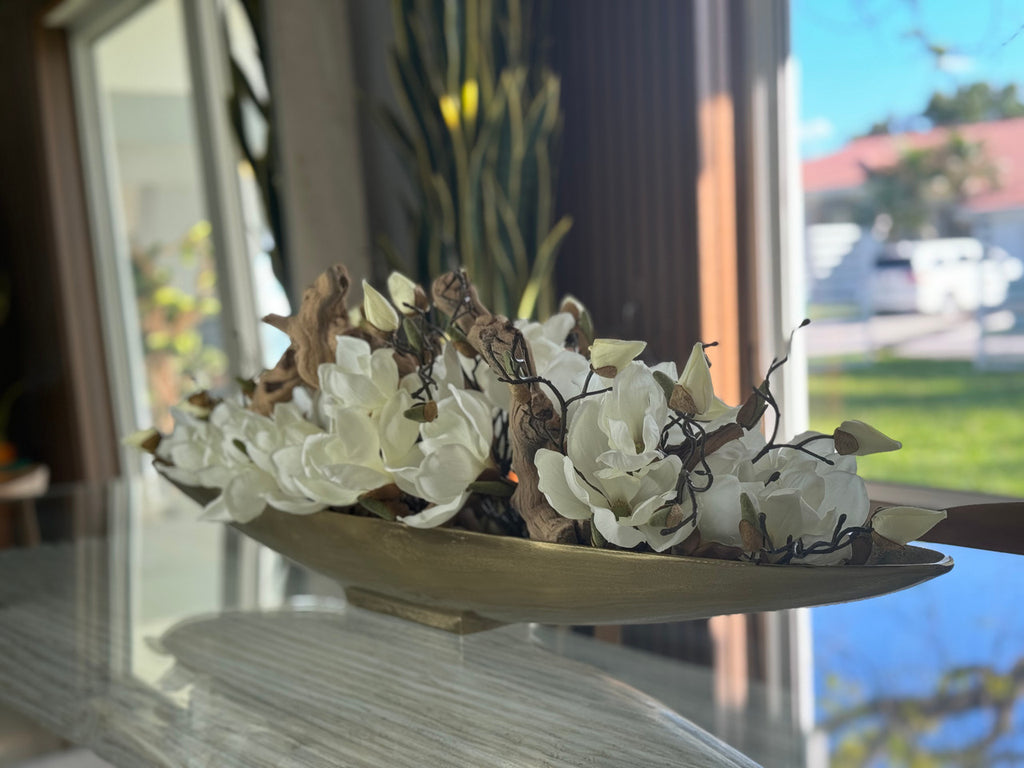 Composition Magnolia — Collection Bordeaux, doré