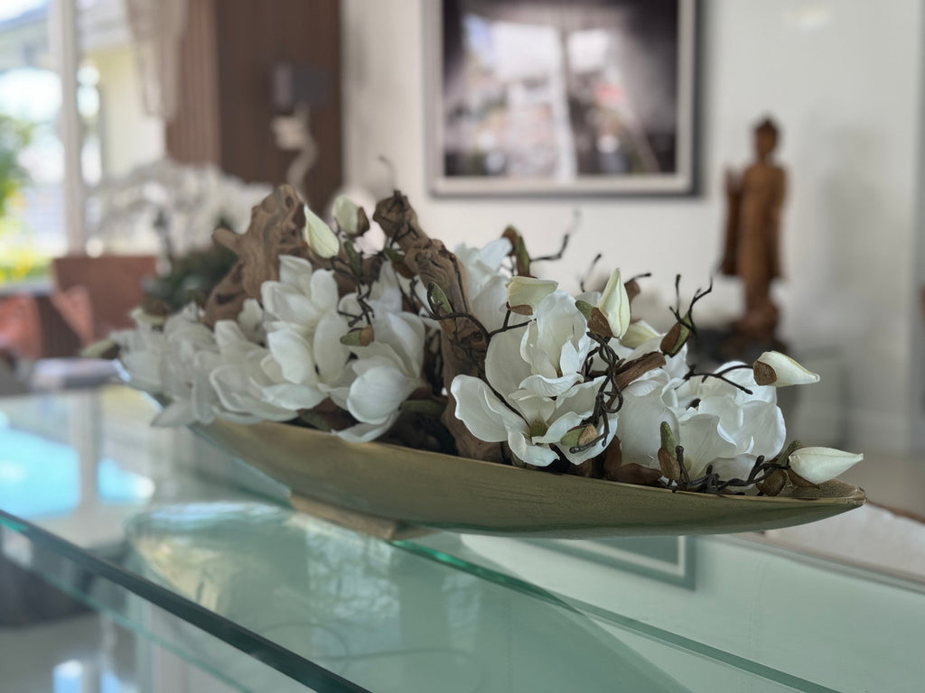 Composition Magnolia — Collection Bordeaux, doré