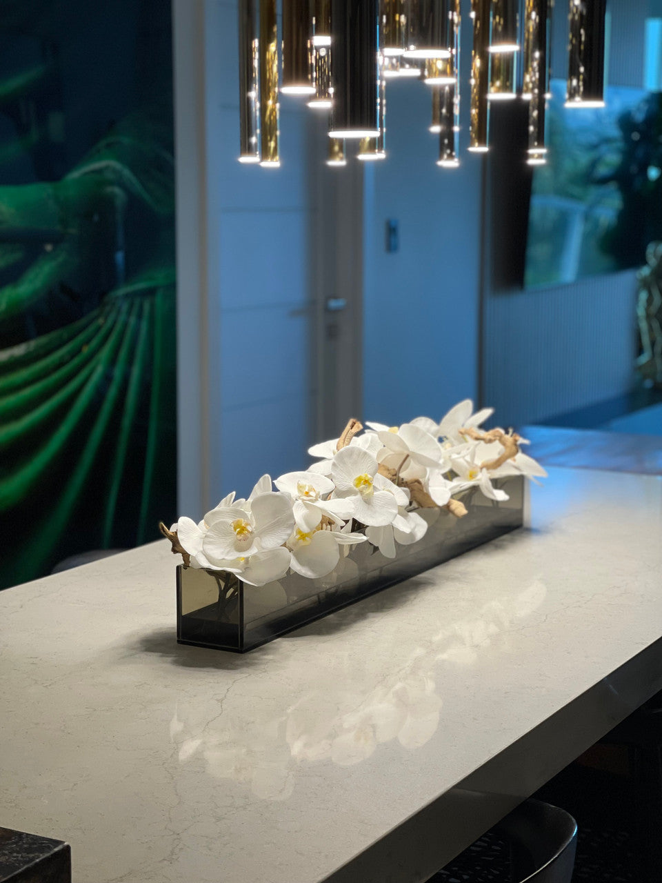 Orchidée Phalaenopsis 91 cm · Édition Anjou, blanc