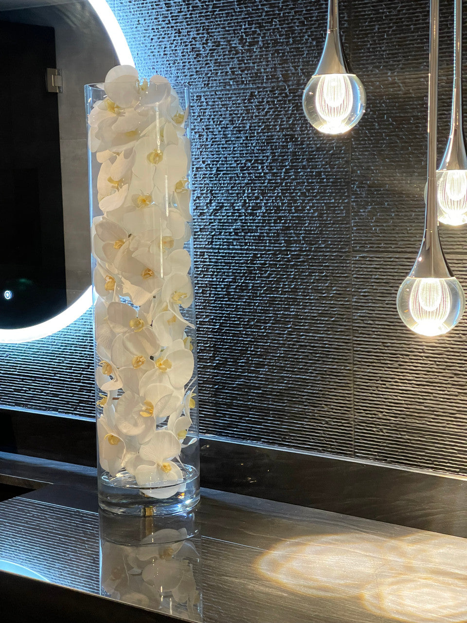 Orchidée Phalaenopsis | Signature Bordeaux, blanc