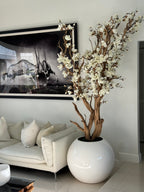 Composition Magnolia 76 cm | Signature Cannes, blanc brillant