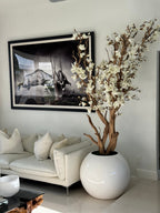 Composition Magnolia 76 cm | Signature Cannes, blanc brillant