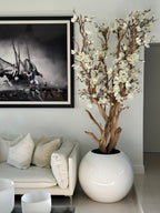 Composition Magnolia 76 cm | Signature Cannes, blanc brillant