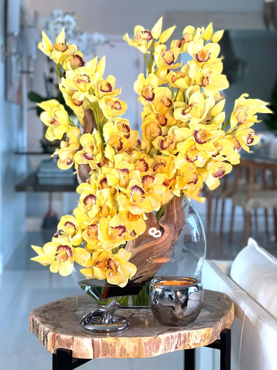 Orchidée Cymbidium — Collection Deauville, jaune