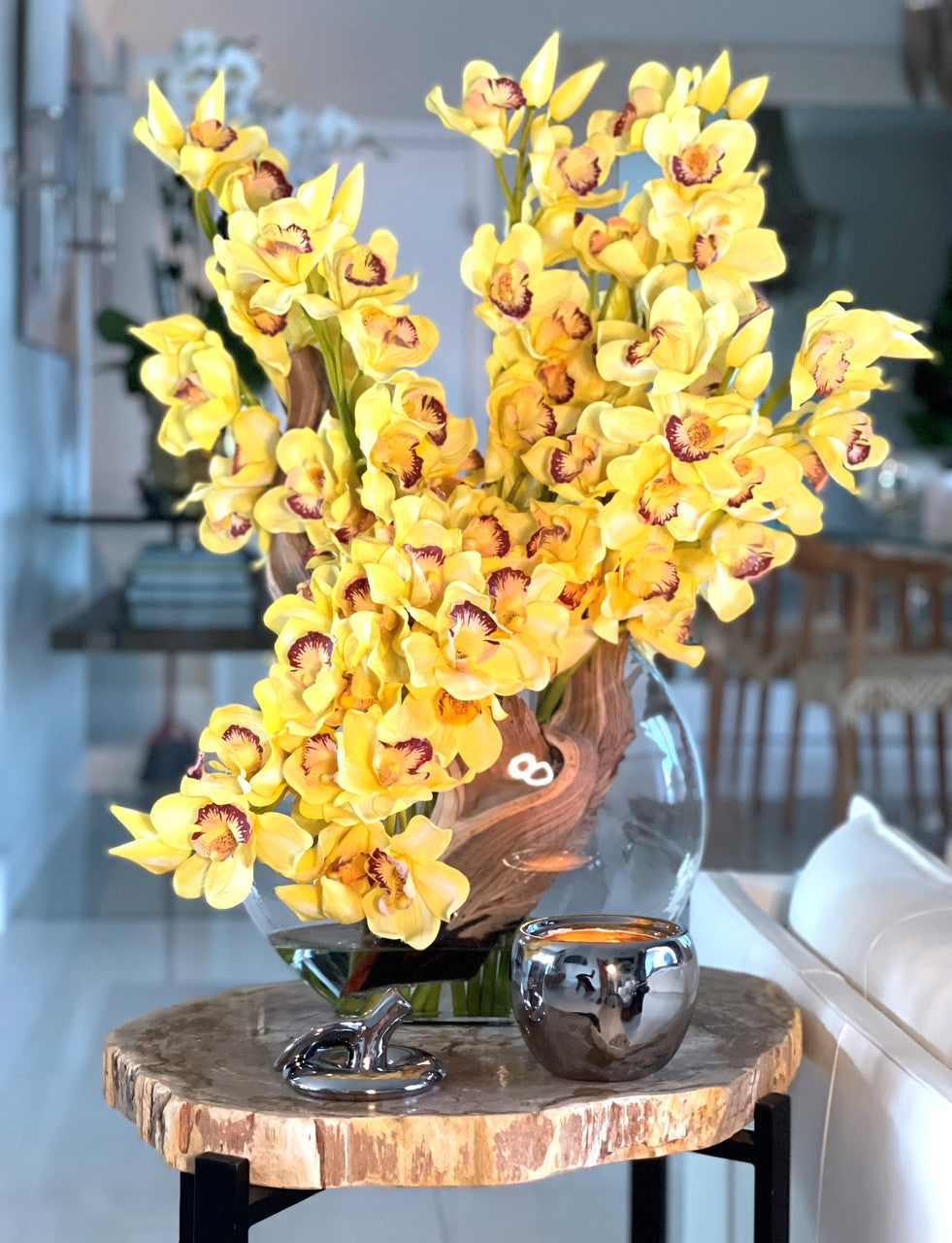 Orchidée Cymbidium — Collection Deauville, jaune