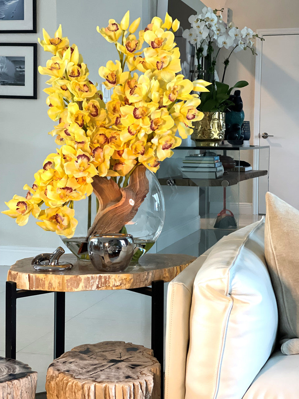 Orchidée Cymbidium — Collection Deauville, jaune
