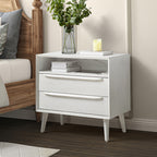 Lilian Mid-Century-Nachttisch mit Ladestation & Ablage