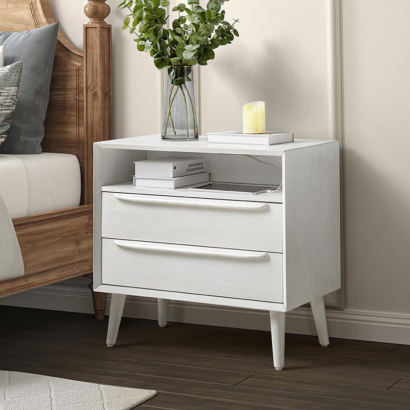 Lilian Mid-Century-Nachttisch mit Ladestation & Ablage